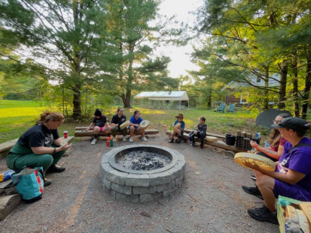 Traditional Teachings with Mandy and Crystal at Elbow Lake overnight